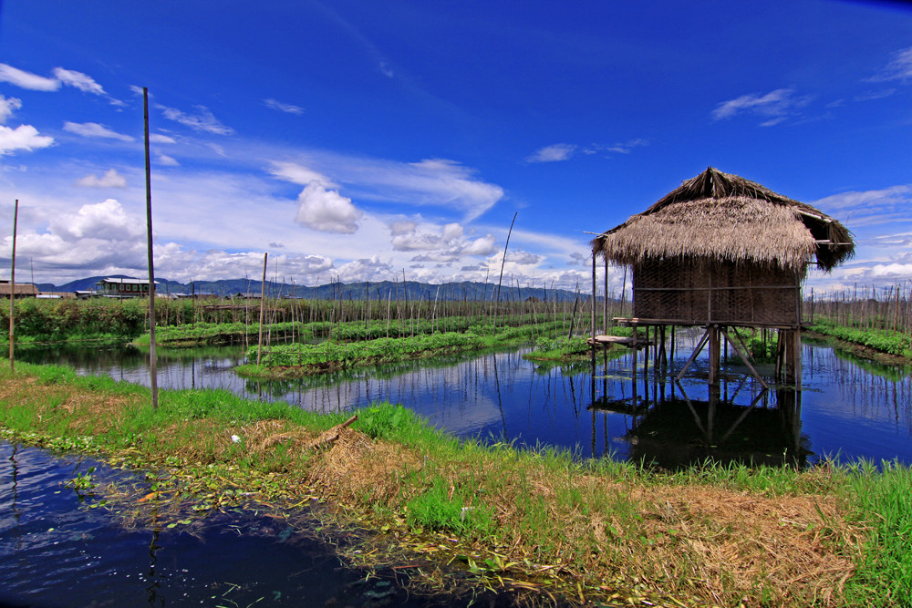 die schwimmenden Gärten des Inle Sees