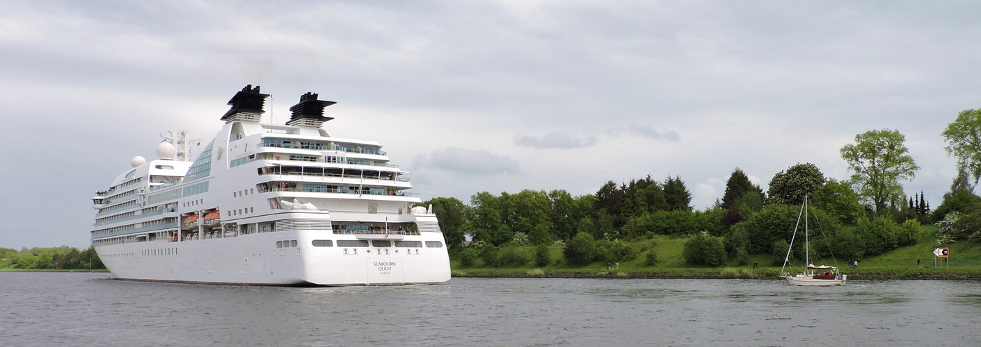 die Seabourn Quest auf dem Nord-Ostsee-Kanal