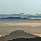 Die Sicht meines Lebens hier bei uns um die 150 km und die Schneekoppe in 124 km hier im Bild