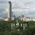 Die Sicht vom Park "Chapultepec" auf Teile der Stadt Mexiko.