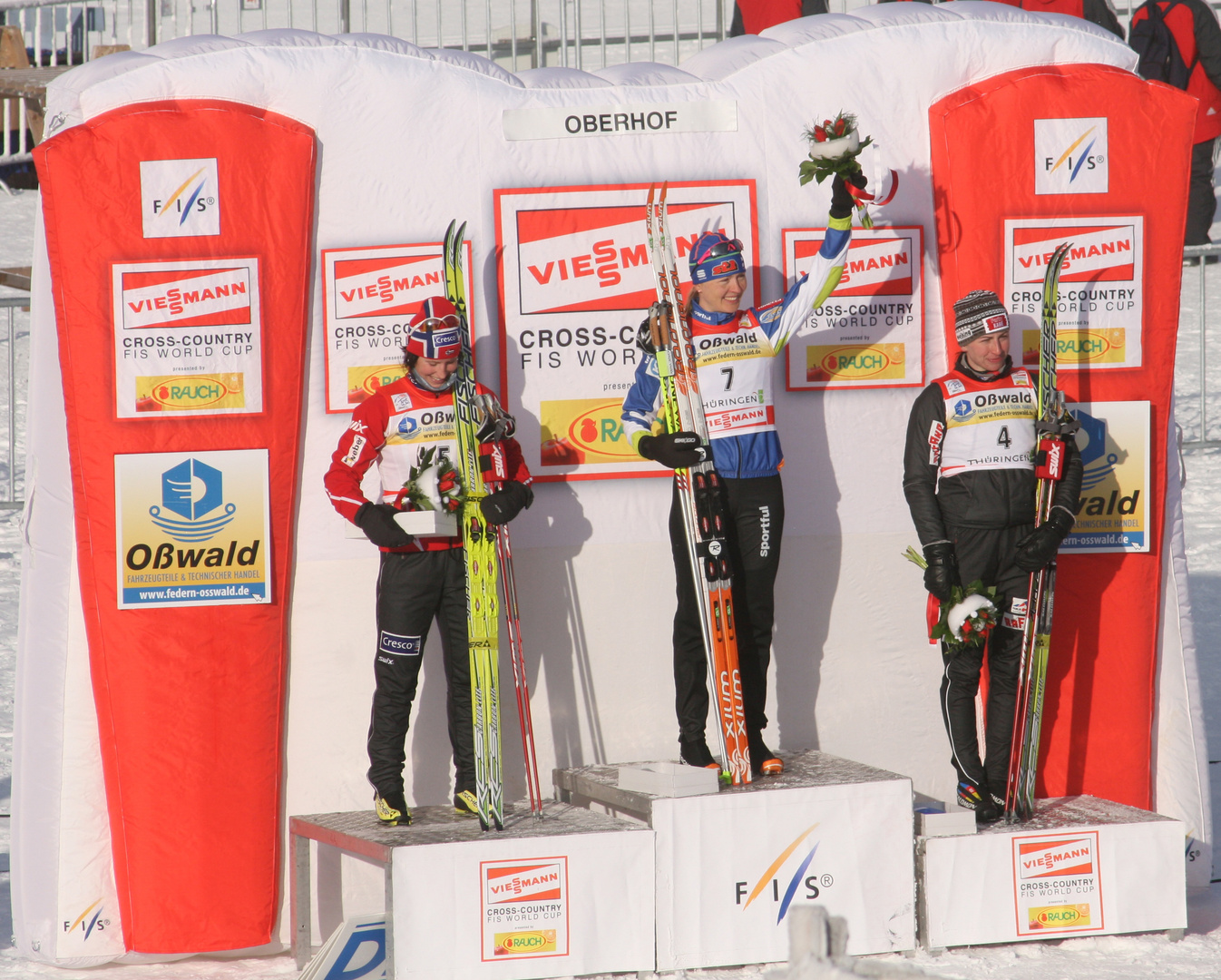 die Siegerinnen der Tour de Ski - Oberhof 2008
