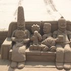 Die Simpsons am Strand von Sitges (Spanien)