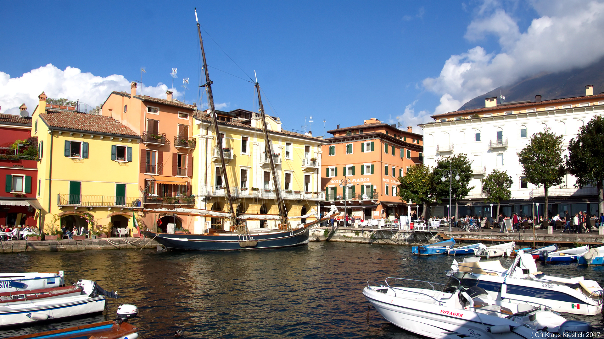 Die Siora Veronica in ihrem Heimathafen Malcesine