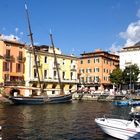 Die Siora Veronica in ihrem Heimathafen Malcesine