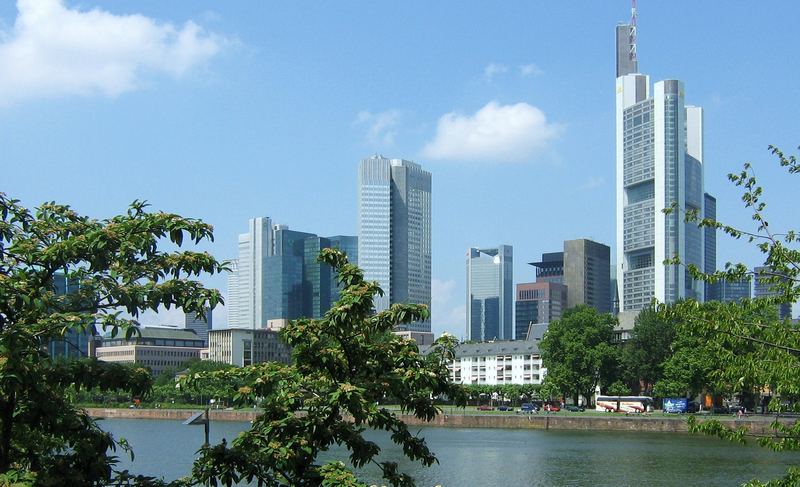 Die Skyline von Frankfurt