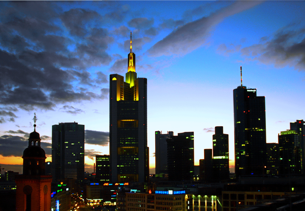 Die Skyline von Frankfurt