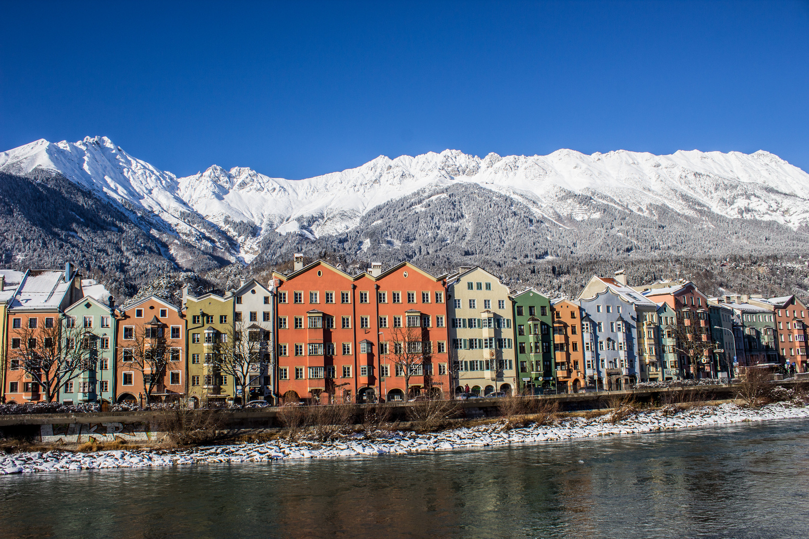 Die Skyline von Innsbruck.