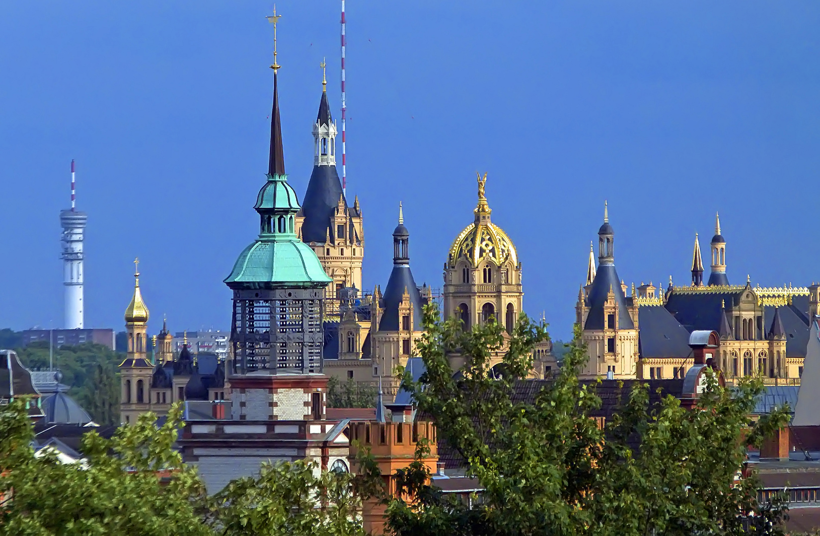 die Skyline von Schwerin