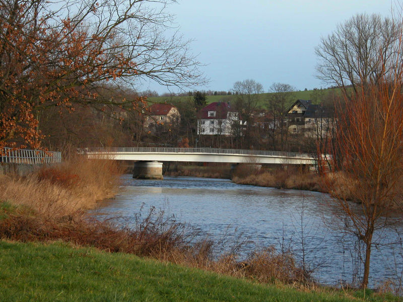 Die sogenannte "Landbrücke " über die Zschopau bei Flöha