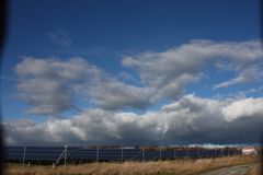 die Solaranlage im Vorbeifahren abgelichtet