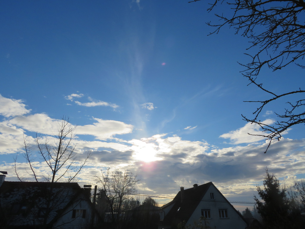 die Sonne am 22. 12. 2022 