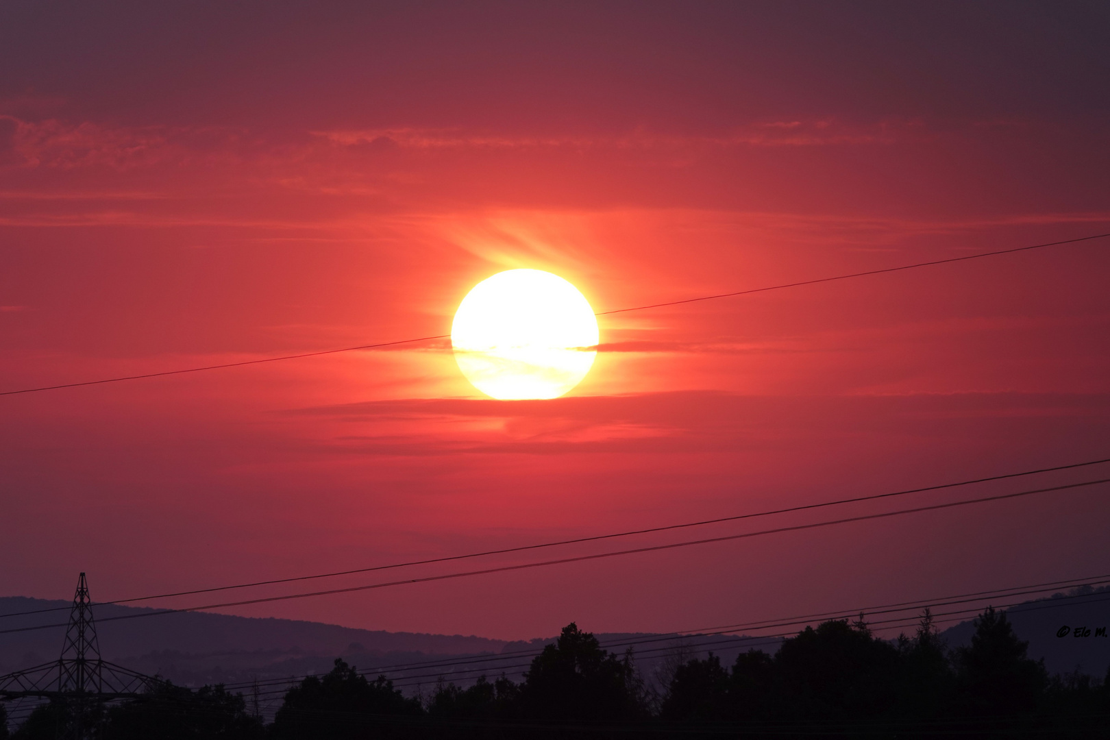 Die Sonne an der Wäscheleine