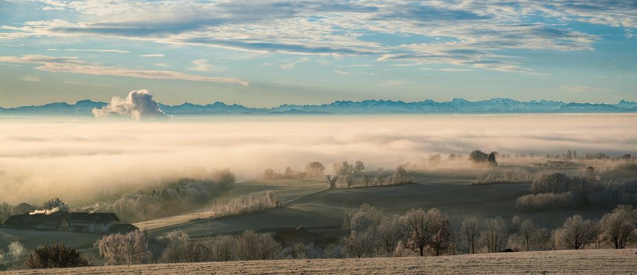 Die Sonne begrüßt den Tag