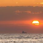 Die Sonne entgegen, Sonnenuntergang an der Nordsee