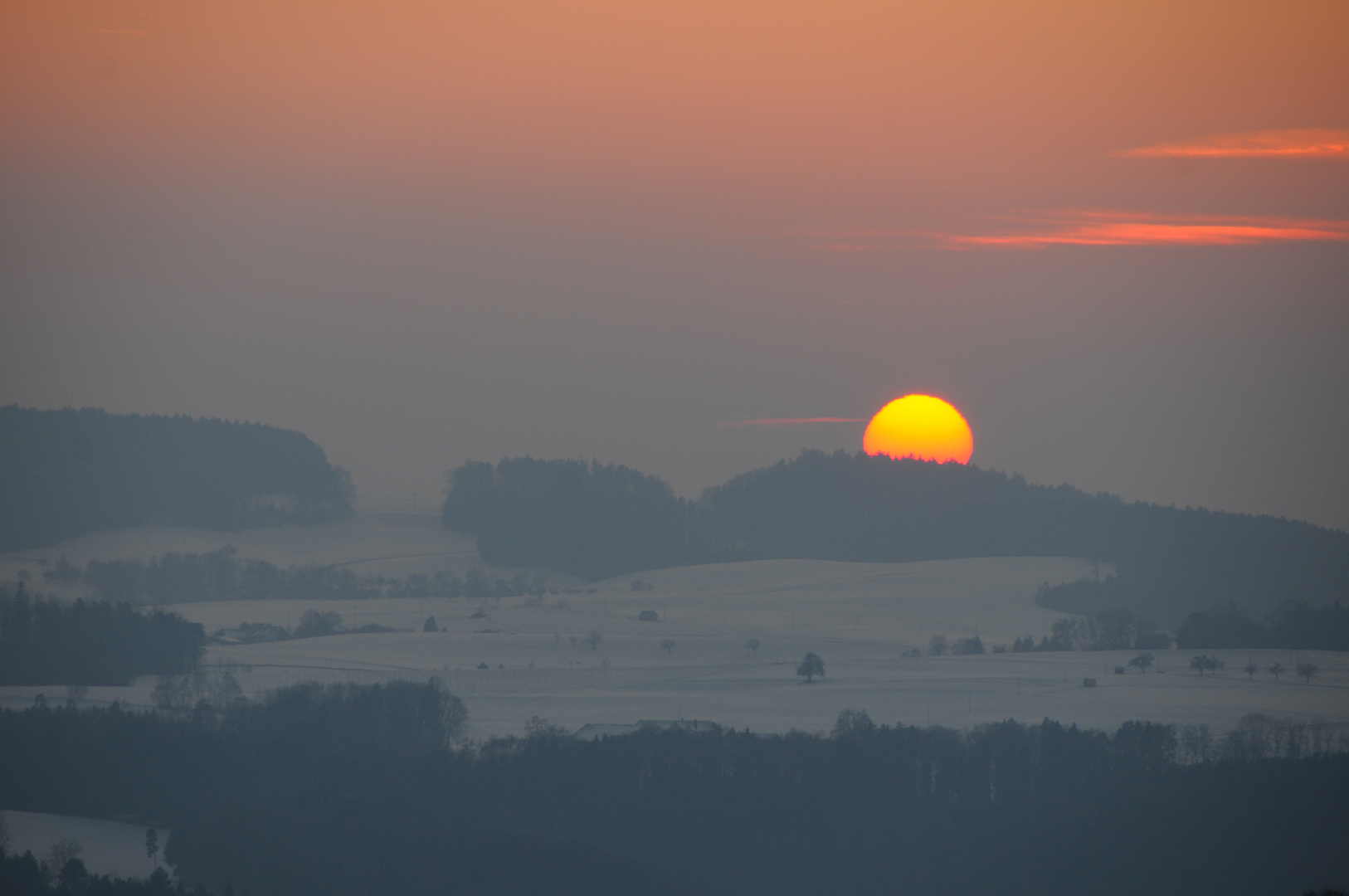 die Sonne entschwindet