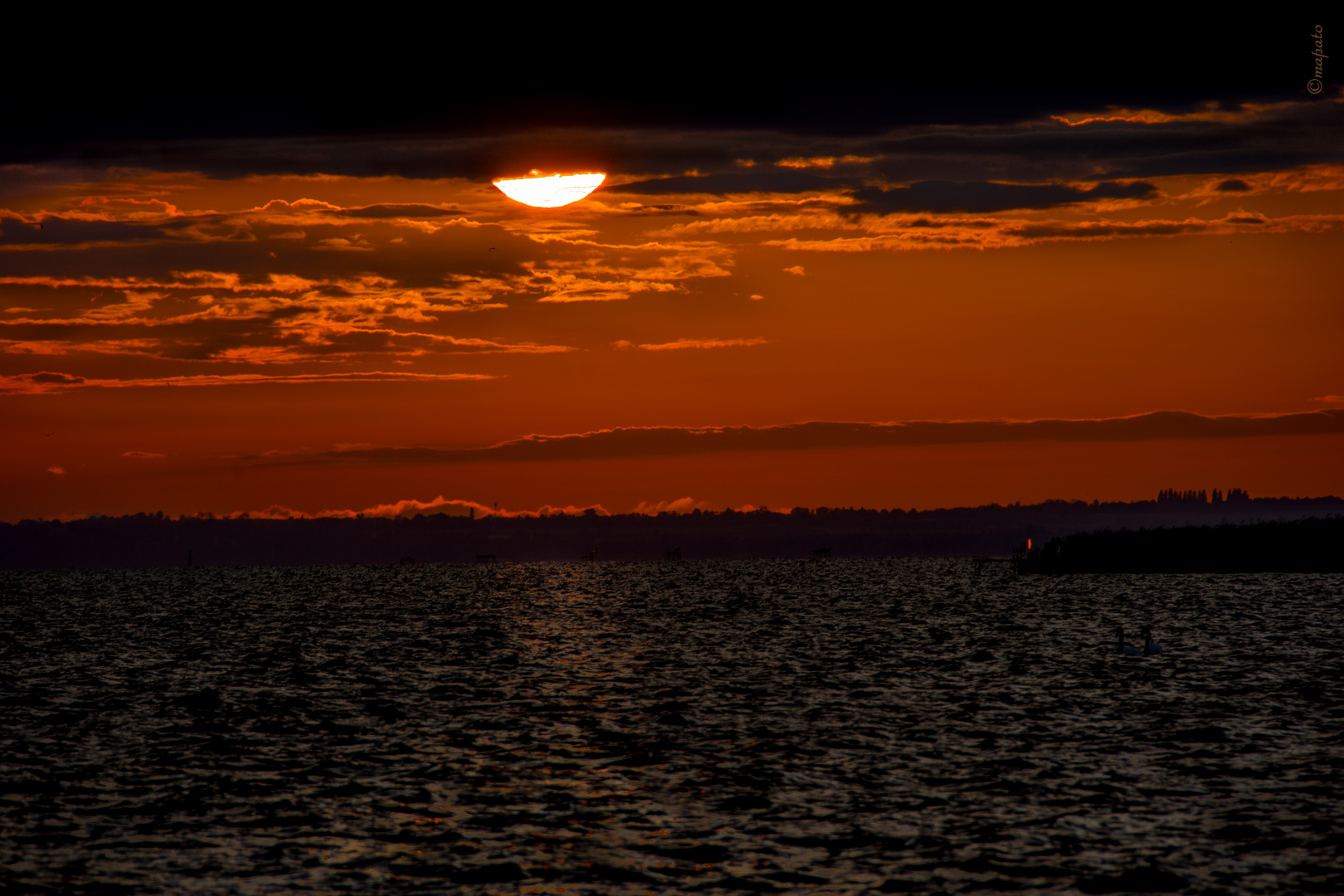 die Sonne geht auf, am Balaton