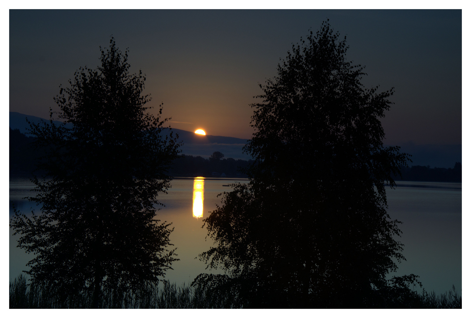 Die Sonne geht auf am Klopeinersee