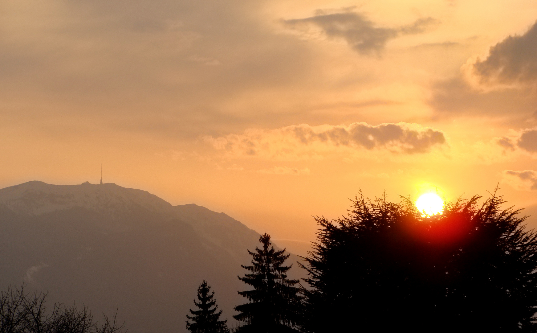 Die Sonne geht ins Nestchen