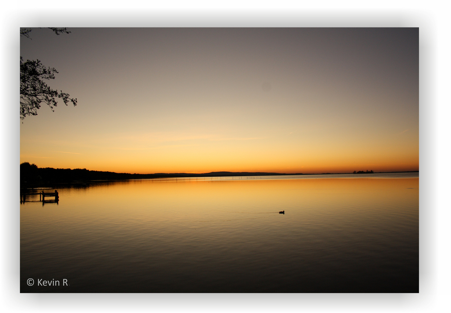 Die Sonne geht unter am Steinhuder Meer