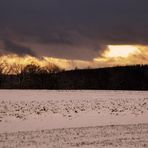 die Sonne geht unter auf der schwäbischen Alb