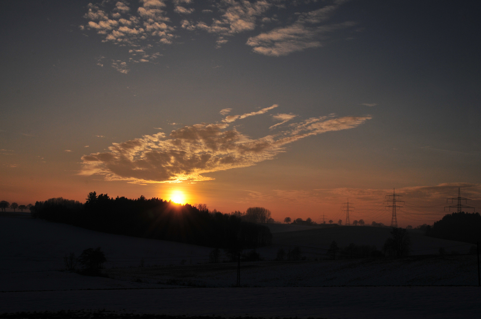 die Sonne geht unter