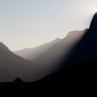 Die Sonne geht unter in der Ramsau