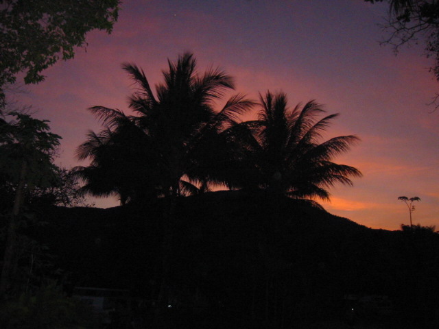 Die Sonne geht unter in Palm Cove