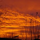 Die Sonne geht unter in Schrobenhausen