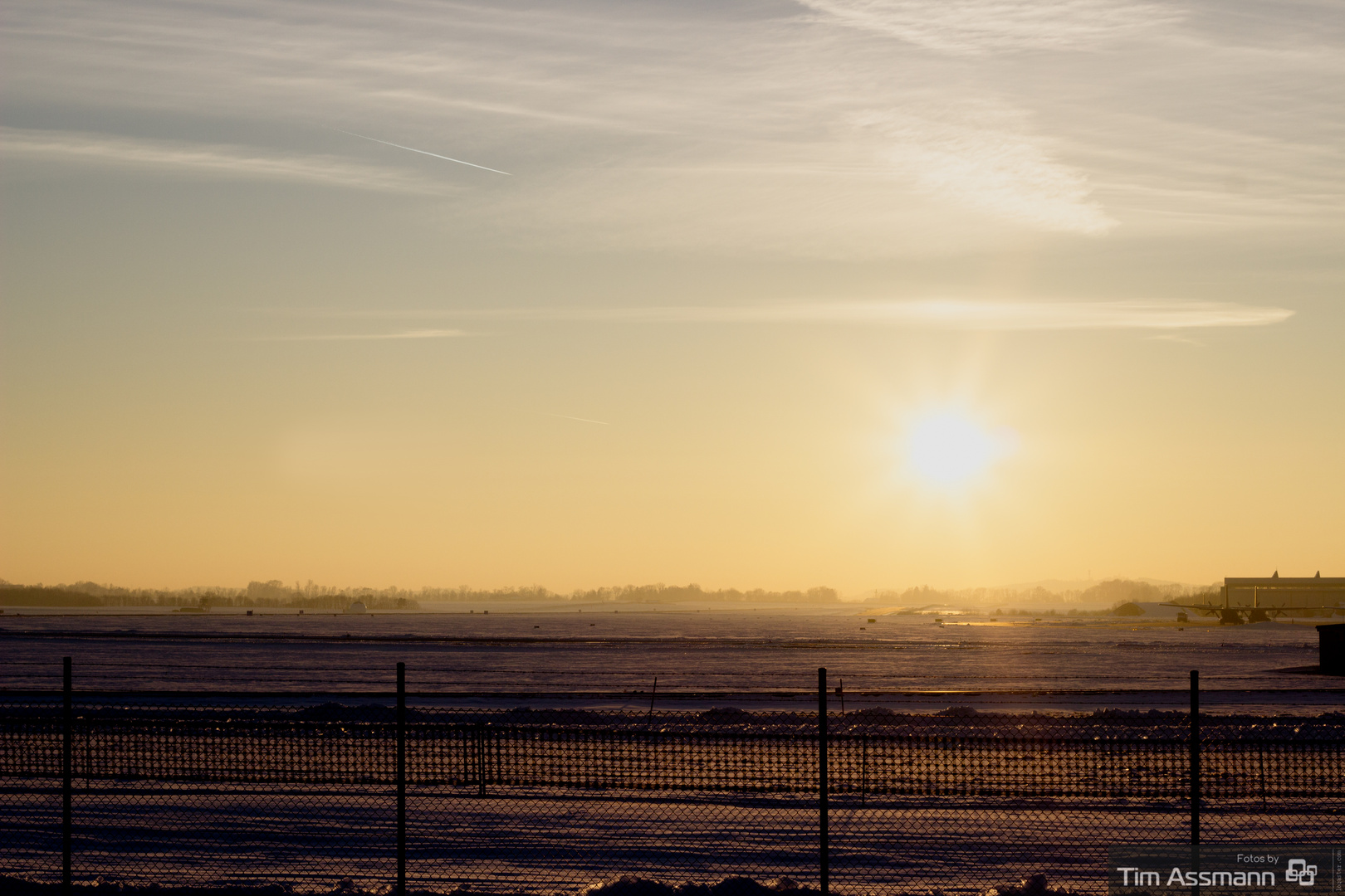 Die Sonne im Landeanflug