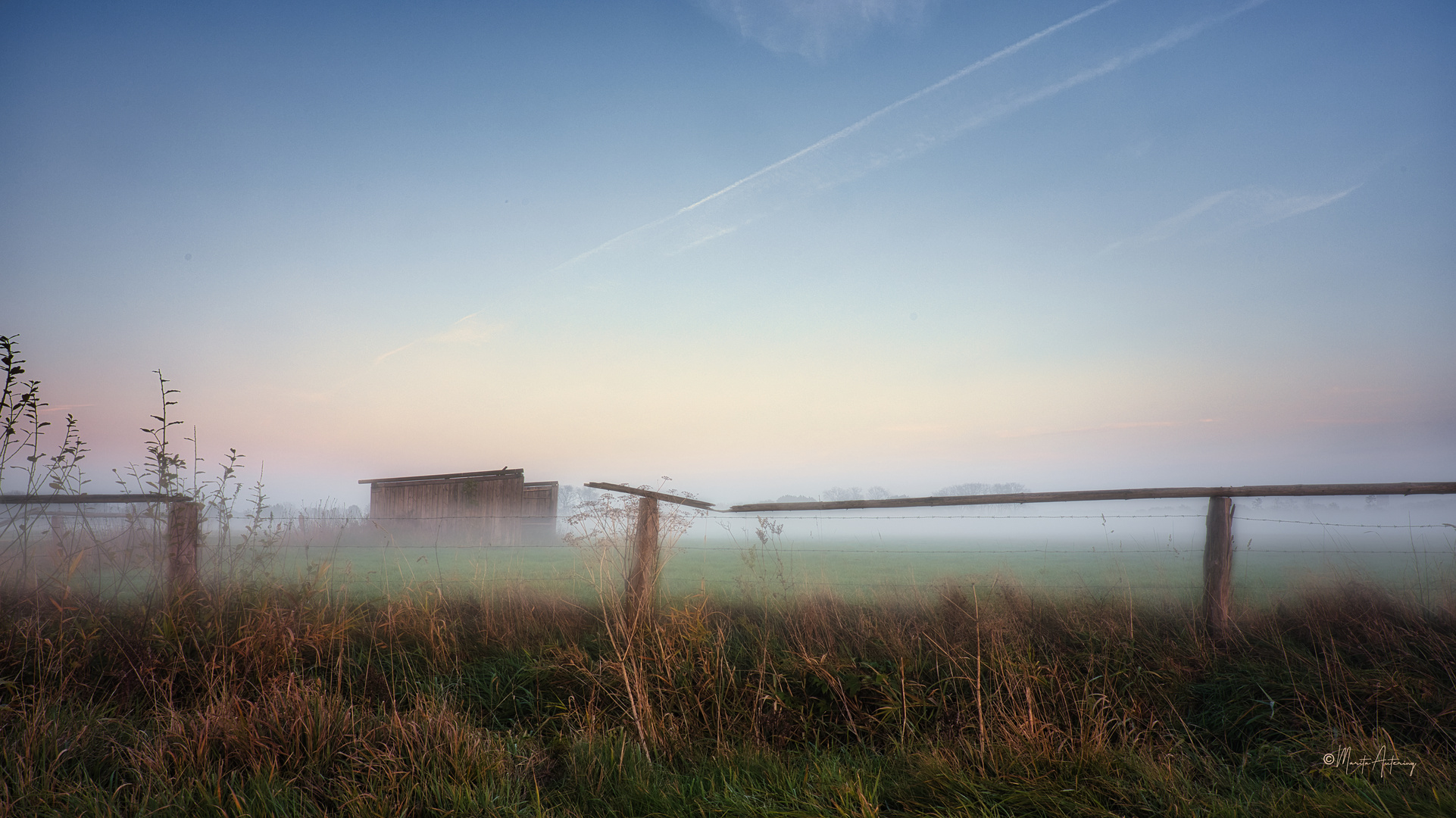 Die Sonne ist untergegangen, der Nebel steigt auf