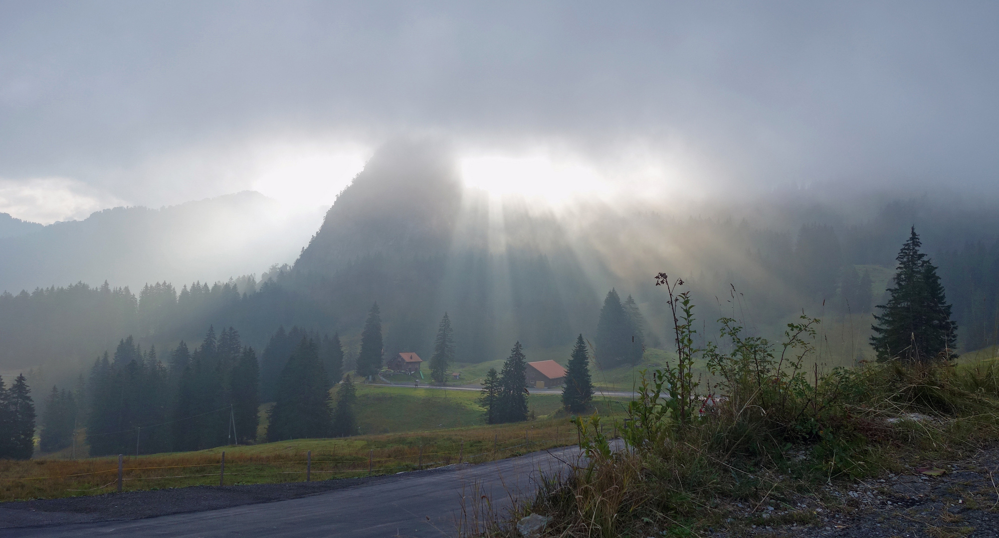 Die Sonne kämpft sich durch