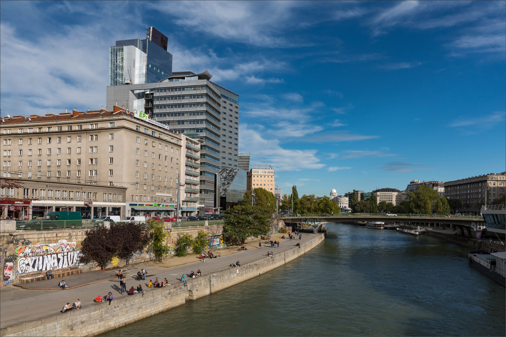 Die Sonne lockt am Donaukanal