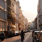 die Sonne macht die Straße Gold