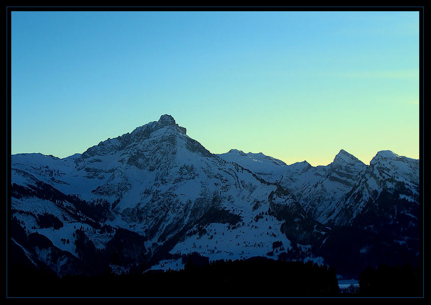 Die Sonne schon weg....