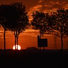 Die Sonne senkt sich über Ovelgönne nieder