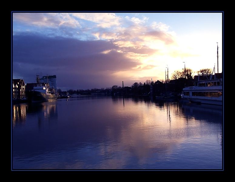 Die Sonne spiegelt sich...