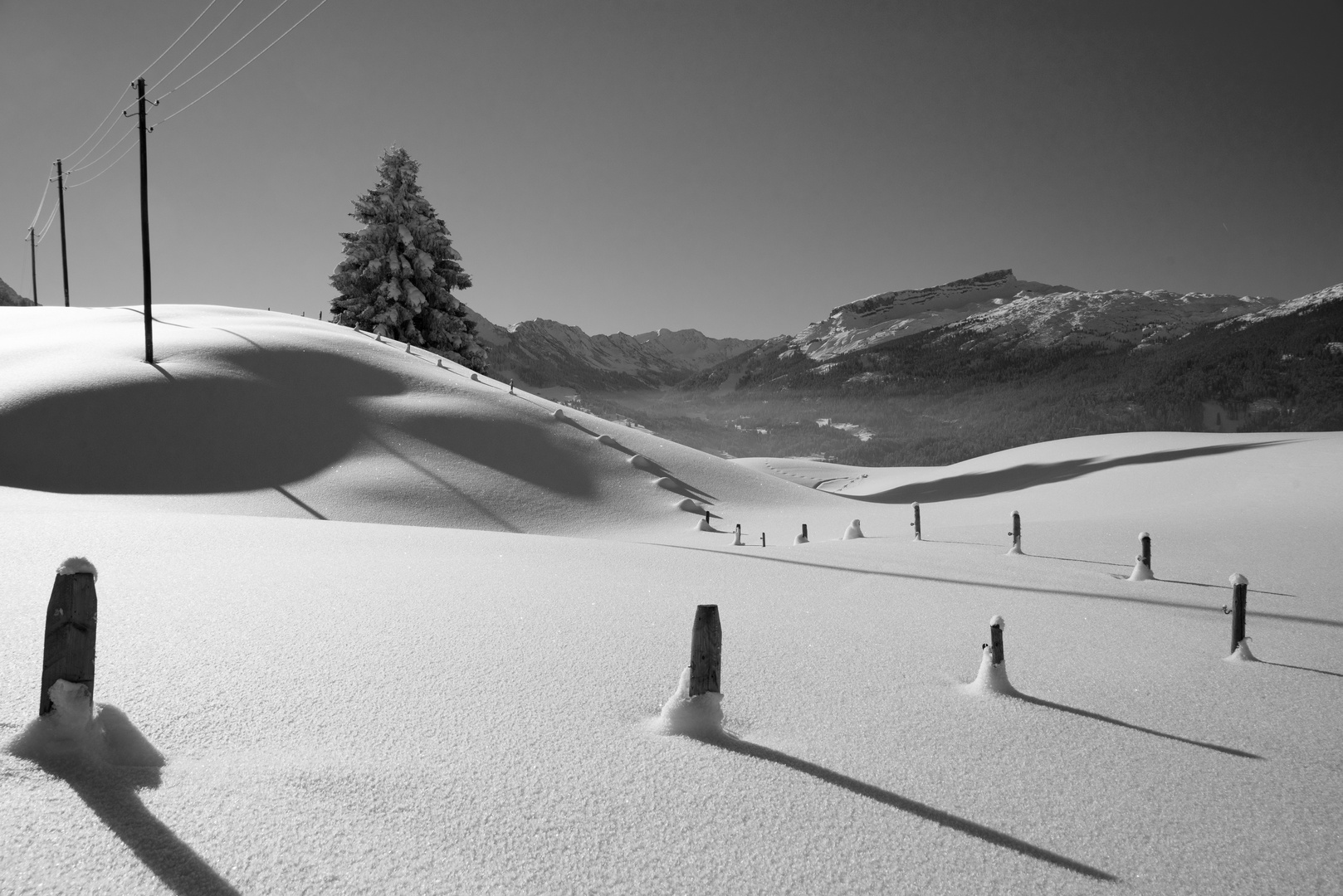 Die Sonne streichelt den Schnee