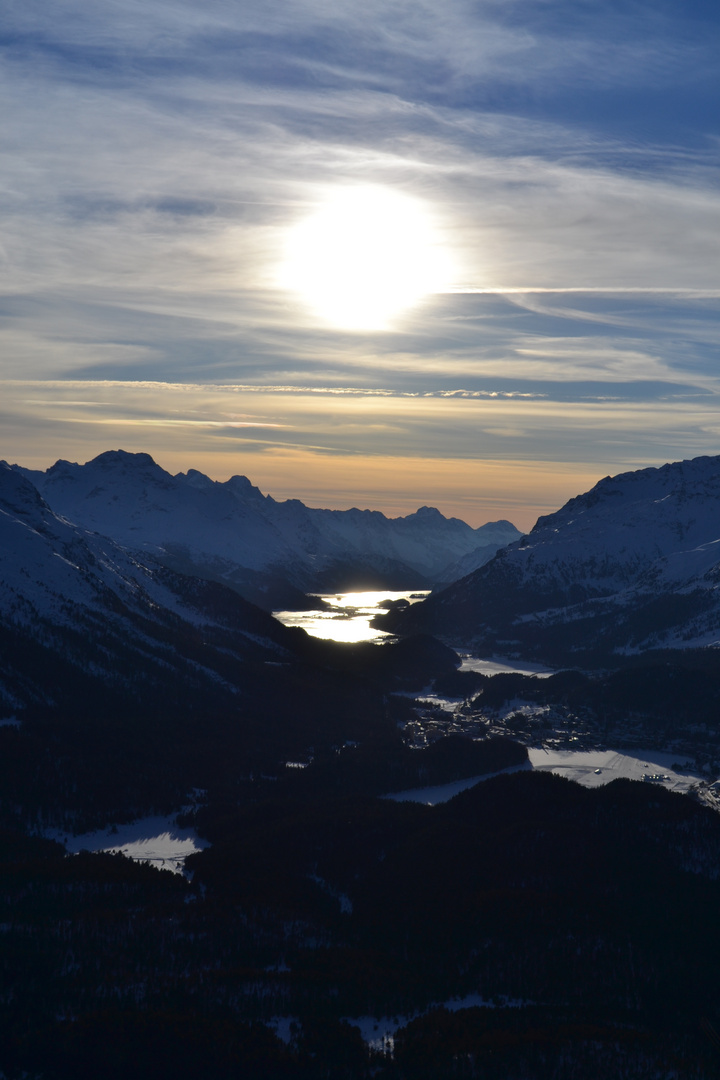 Die Sonne über St. Moritz