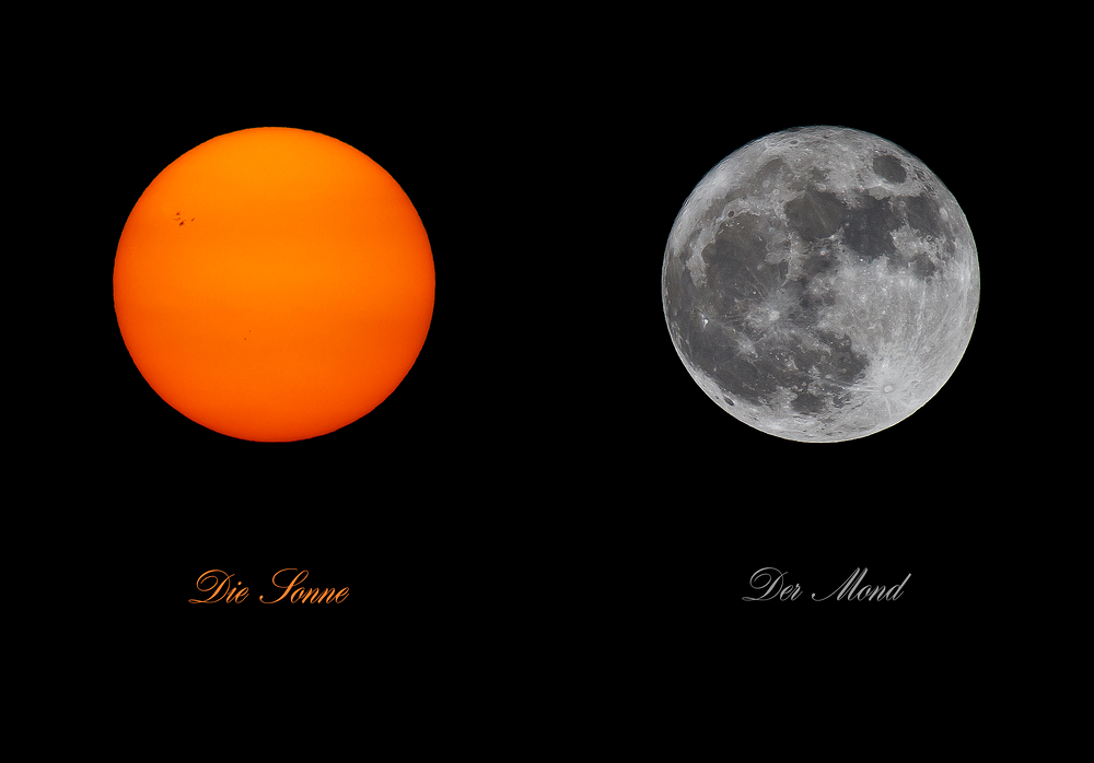 Die Sonne und der Mond Foto & Bild astrofotografie, himmel