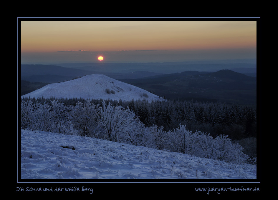 Die Sonne und der weiße Berg