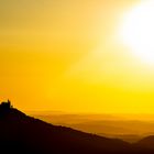 Die Sonne und die Burg Hohenzollern