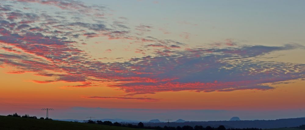 Die Sonne und die Morgenwolken haben wieder bestens "zugeschlagen"...