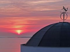 Die Sonne verabschiedet sich mit besonders schönen Farben