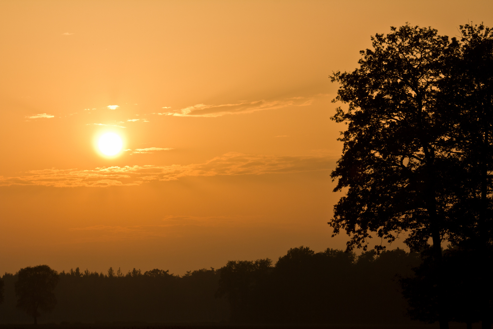 Die Sonne verschwindet, aber trotzdem sieht es warm aus...