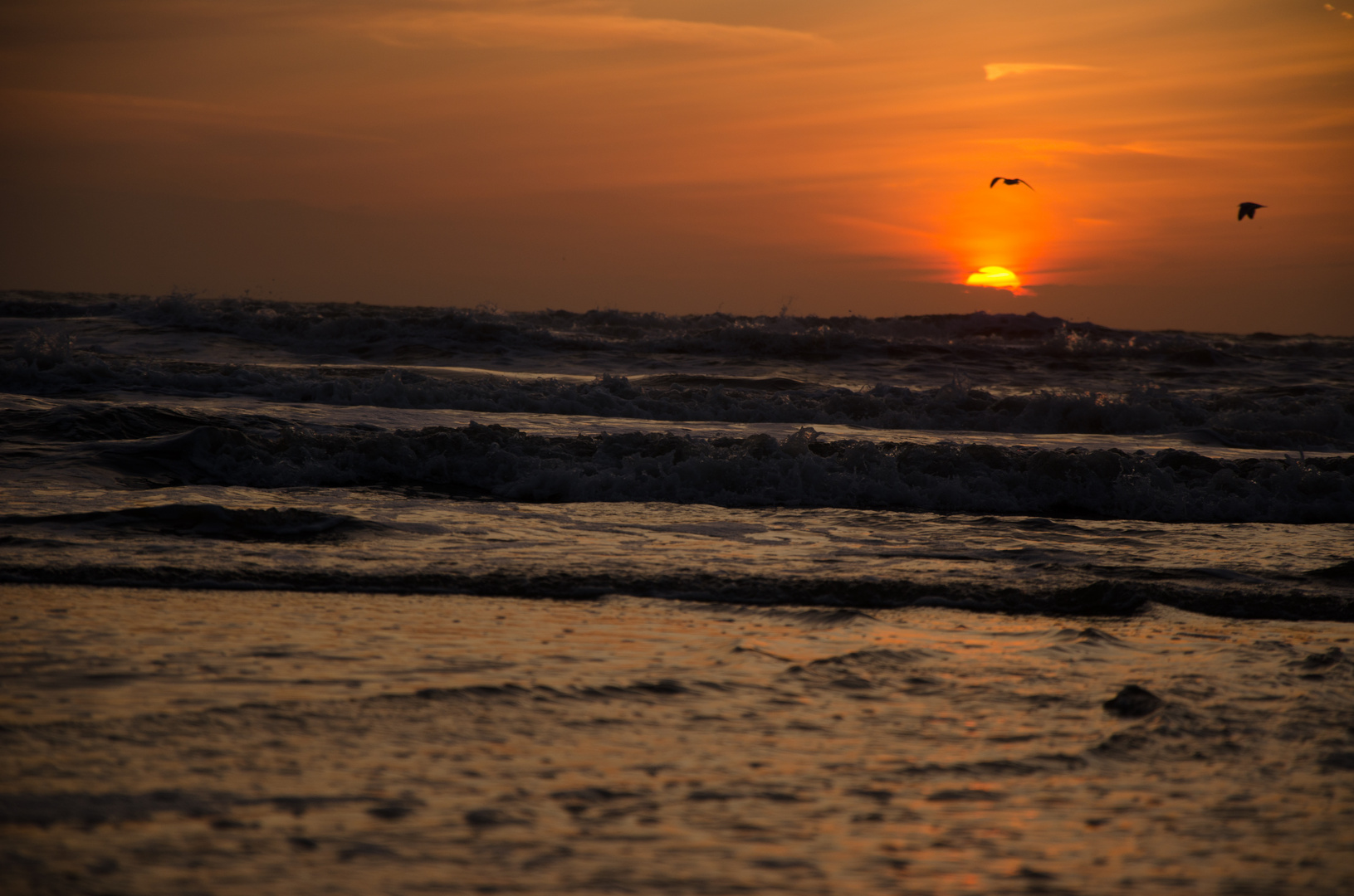 Die Sonne versinkt im Meer (Julianadorp)