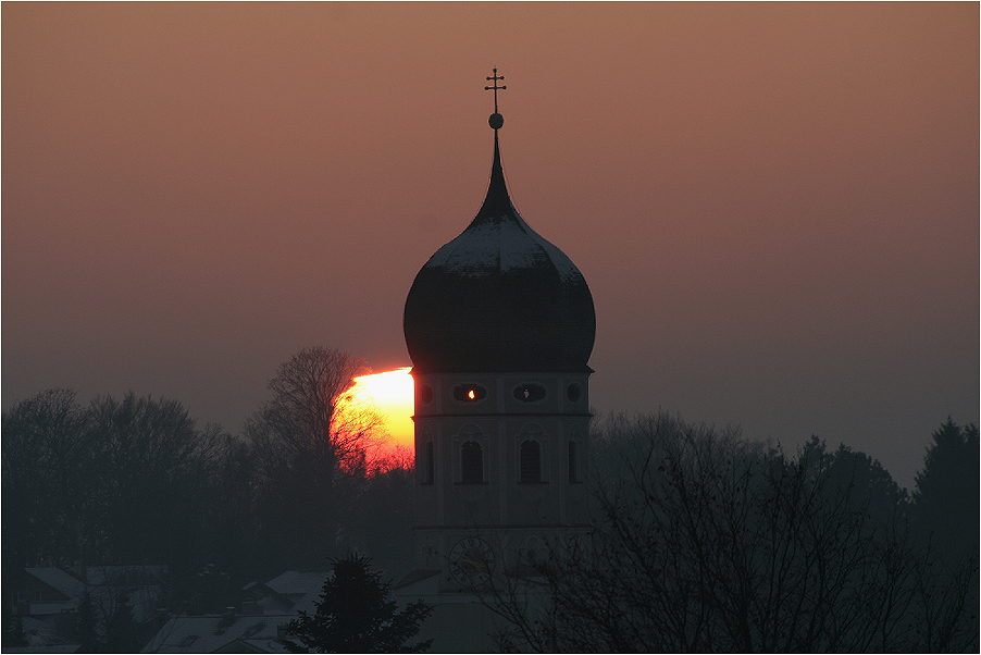 die Sonne versteckt sich...