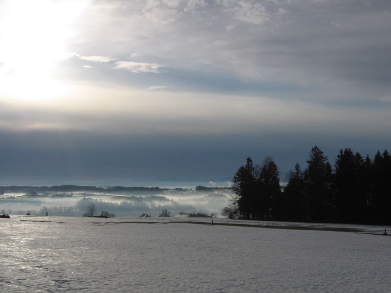 Die Sonne vertreibt den Schnee