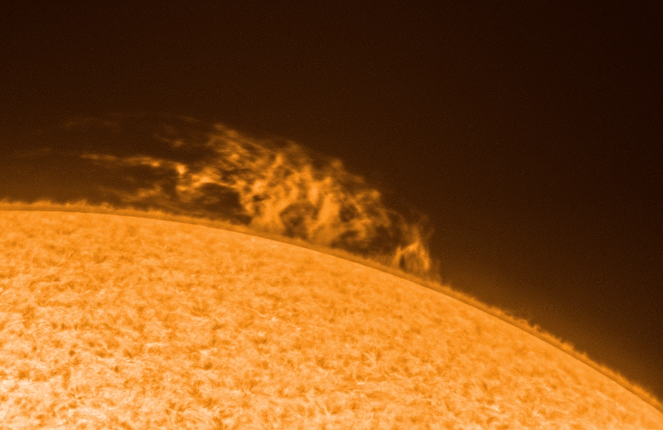 Die Sonne vom 14.08.2021, im H-Alpha Licht