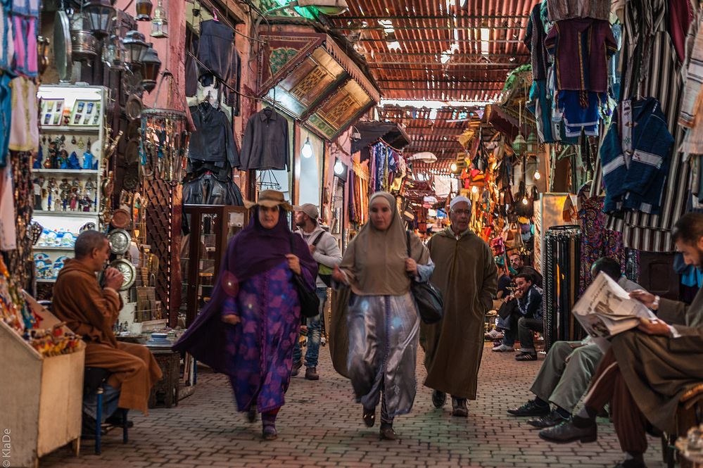 Die Souqs von Marrakesch - Strassenszene