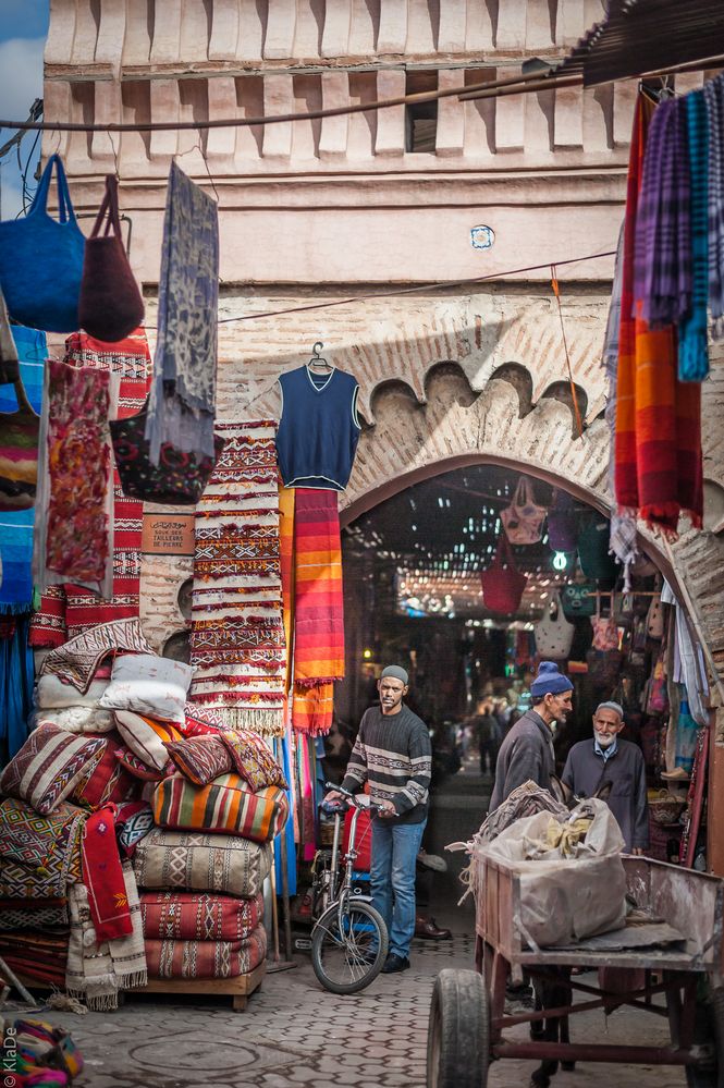 Die Souqs von Marrakesch - Textilien aller Art